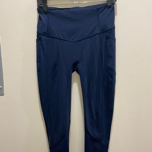 LuLu Lemon Navy Leggings Crop with Pockets